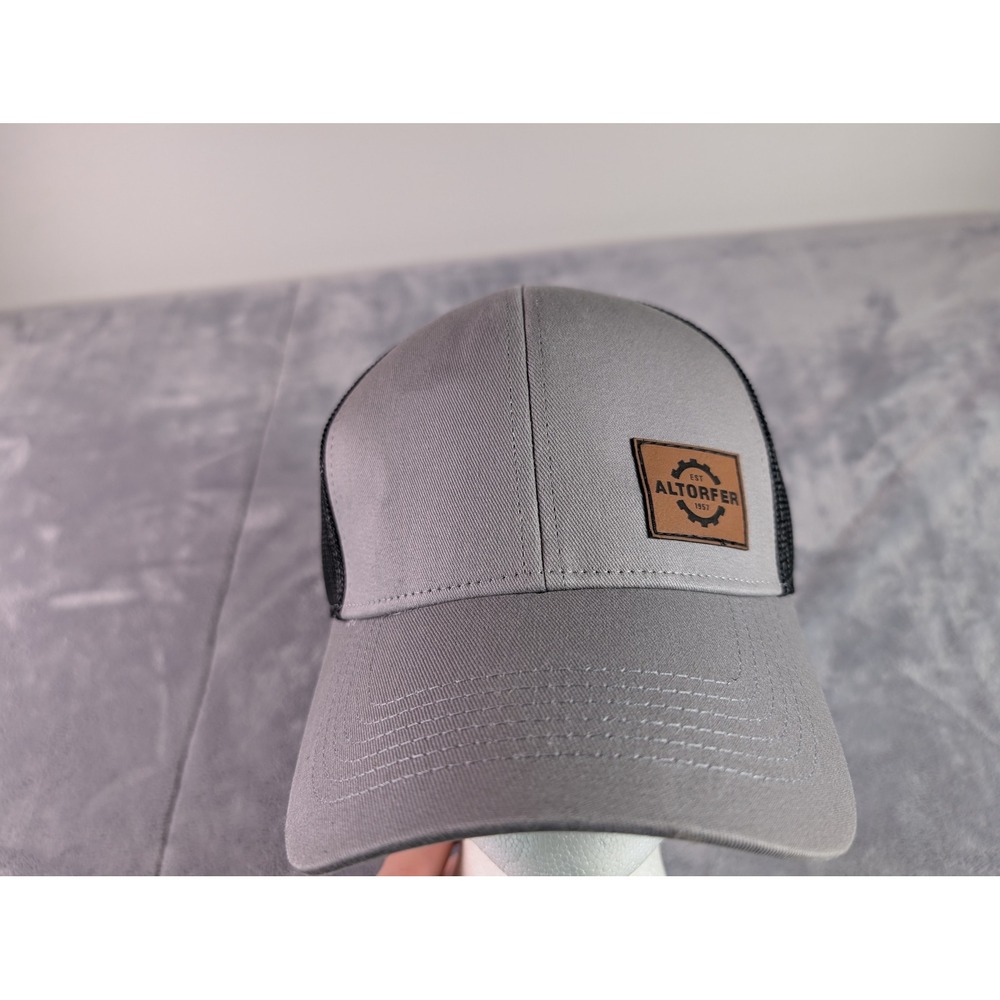 Cap America Altorfer Cat Gear Est 1957 Trucker Hat Gray Black Mesh Snapback Cap